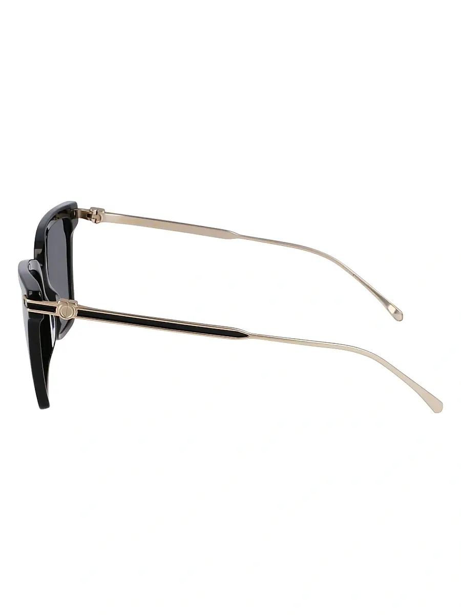 FERRAGAMO Women's Gancini 56MM Butterfly Sunglasses - Dark Grey Black | Thumbnail 3 FERRAGAMO Women's Gancini 56MM Butterfly Sunglasses - Dark Grey Black | Thumbnail 3