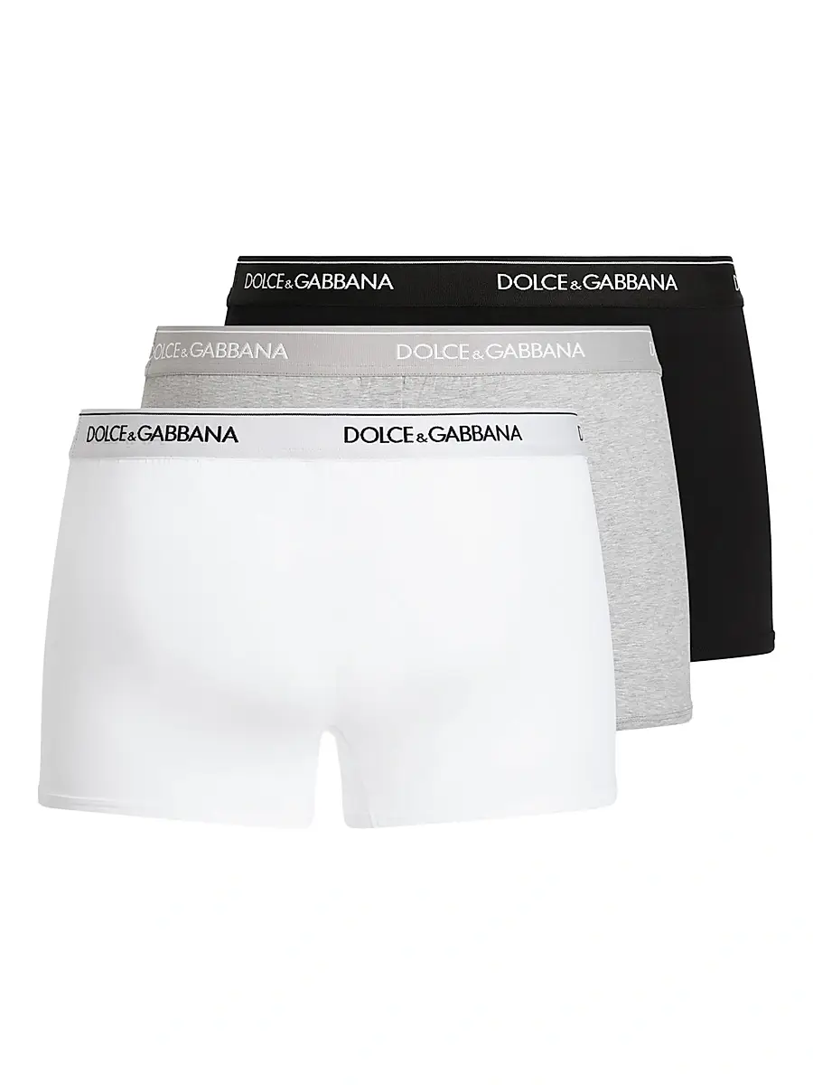 Dolce & Gabbana Men's 3-Pack Stretch Cotton Boxers | Thumbnail 2