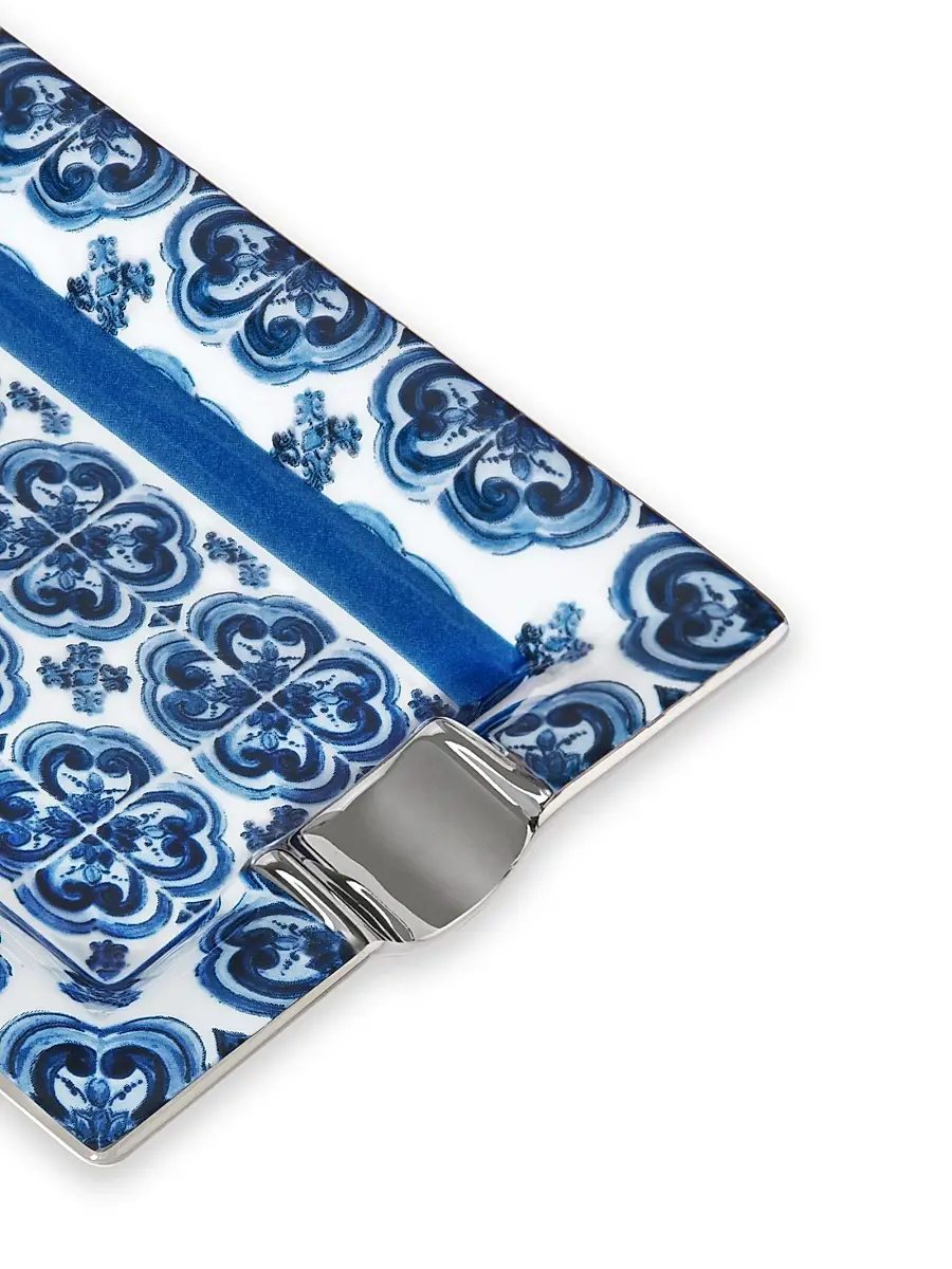 Dolce & Gabbana Blue Meditterano Rectangular Ashtray | Thumbnail 4 Dolce & Gabbana Blue Meditterano Rectangular Ashtray | Thumbnail 4