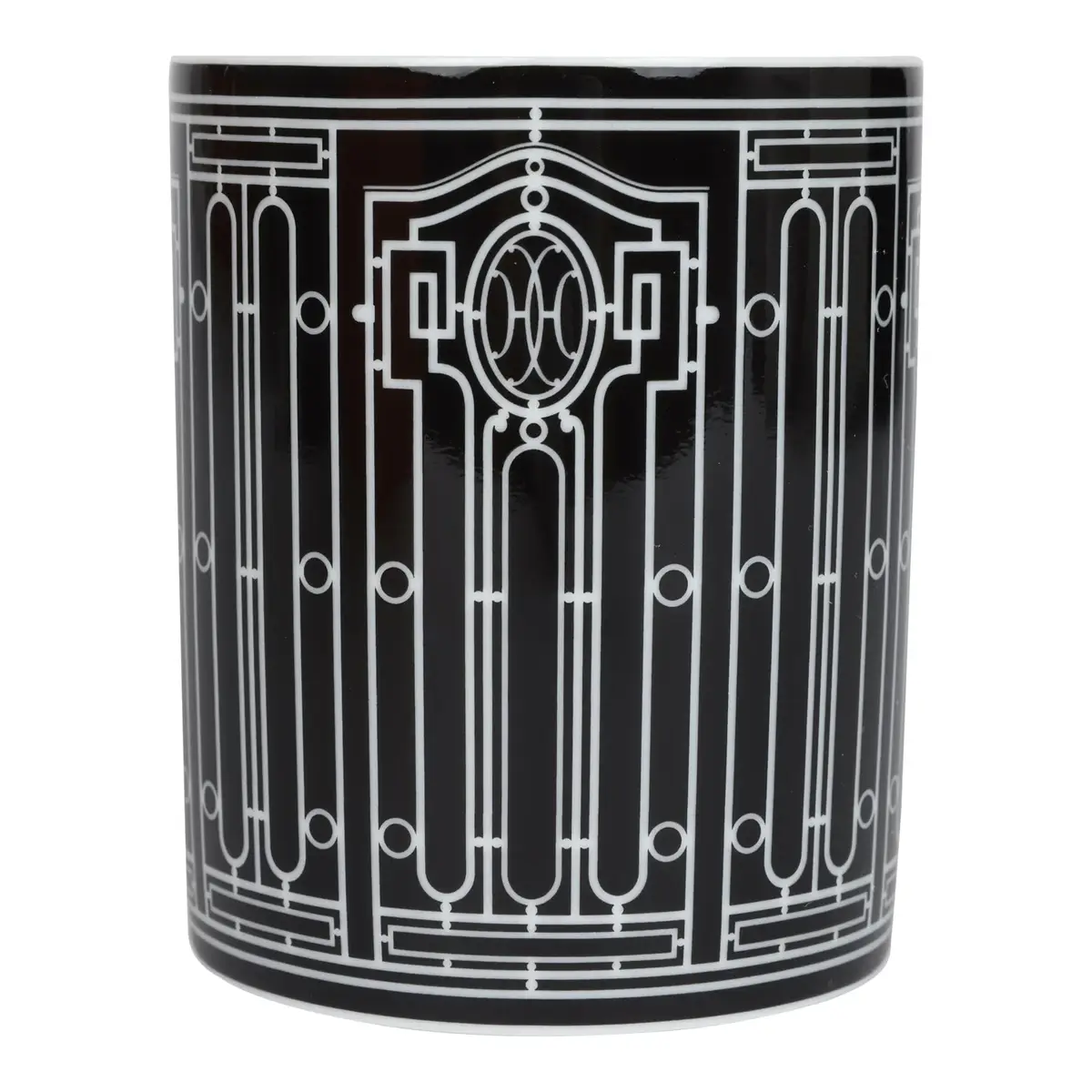 HERMÈS Hermes "H Deco" Black/White Porcelain Mug N°2 | Thumbnail 2 HERMÈS Hermes "H Deco" Black/White Porcelain Mug N°2 | Thumbnail 2