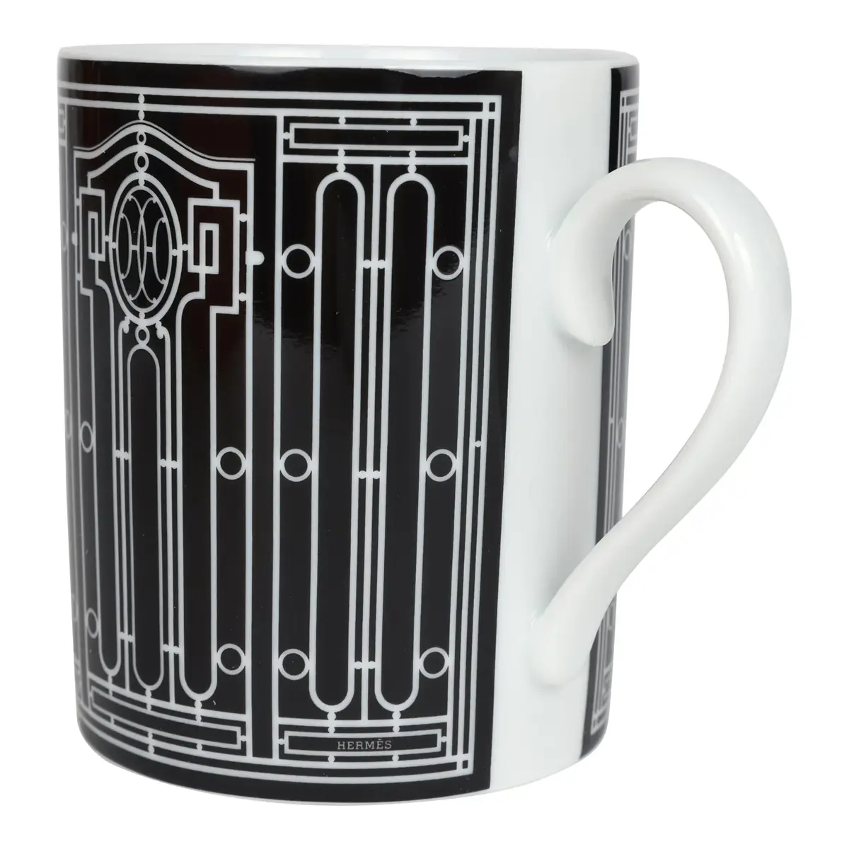 HERMÈS Hermes "H Deco" Black/White Porcelain Mug N°2 | Thumbnail 3 HERMÈS Hermes "H Deco" Black/White Porcelain Mug N°2 | Thumbnail 3