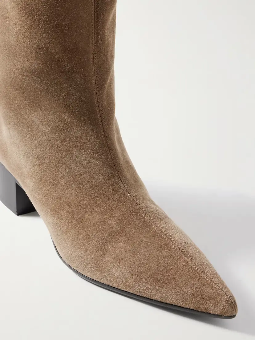 Khaite Andee Suede Knee Boots | Thumbnail 4 Khaite Andee Suede Knee Boots | Thumbnail 4
