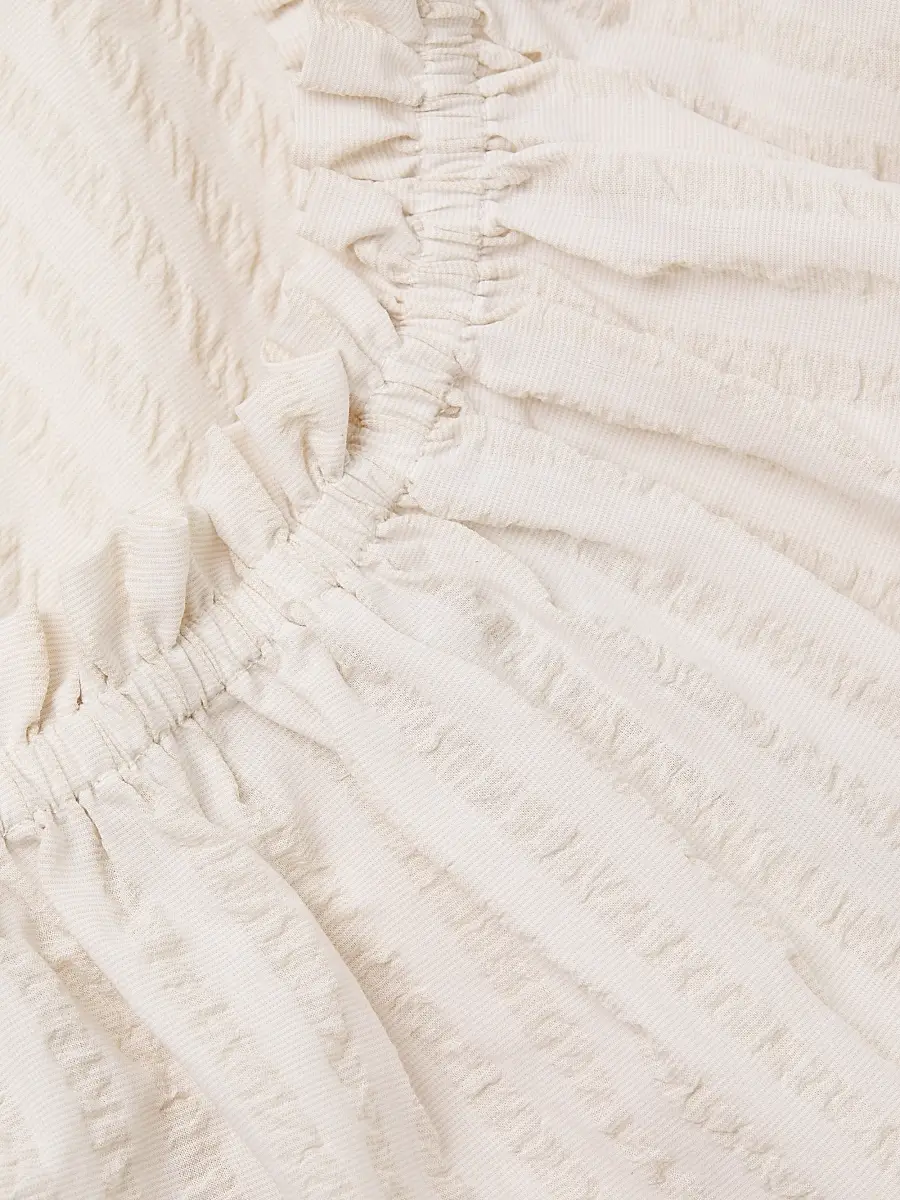 Harshman Women's Harmony Cotton Seersucker Top - Cream Sandstone Stripes | Thumbnail 6
