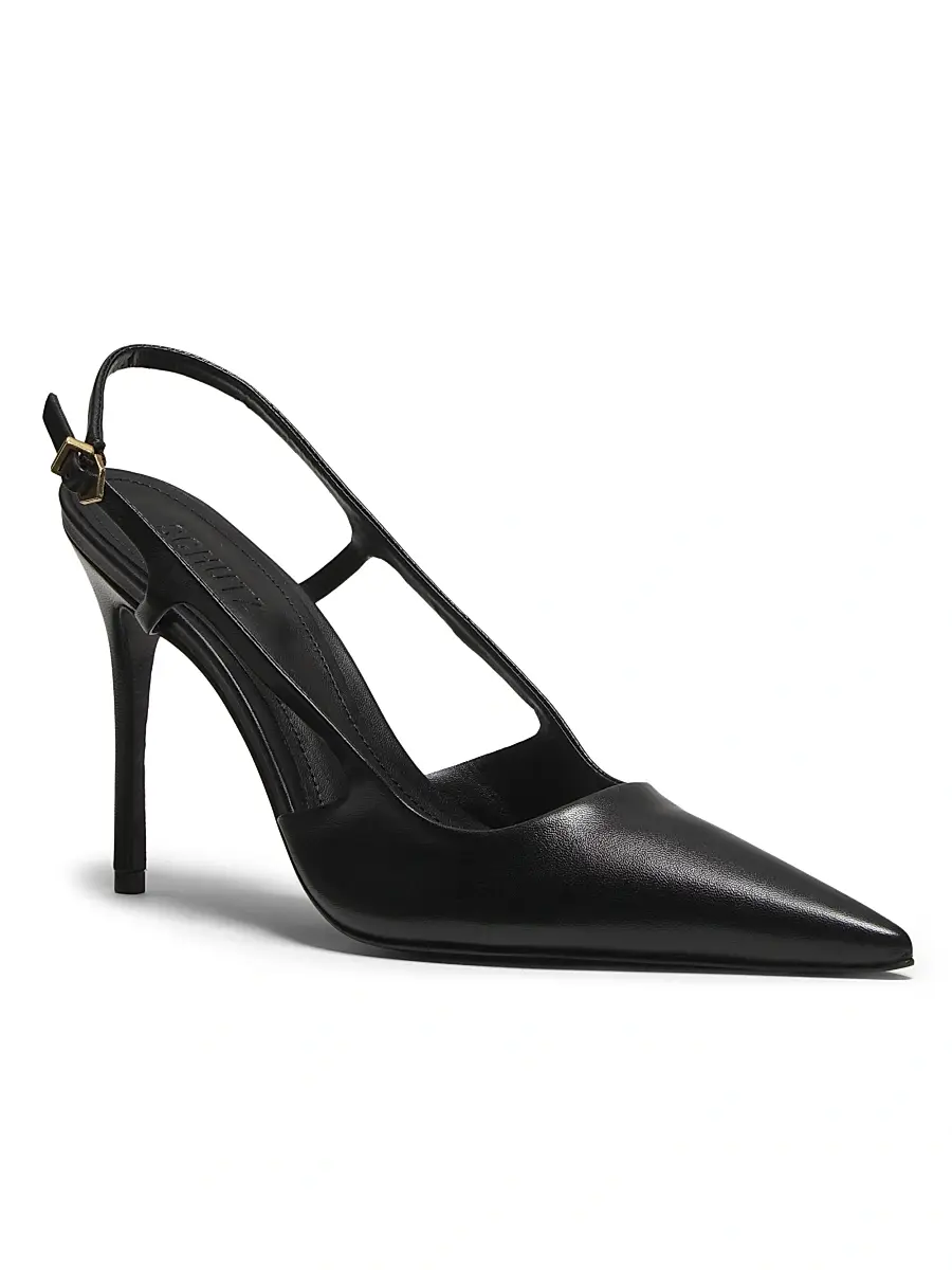 Schutz Women's Boris 100MM Leather Slingback Pumps | Thumbnail 2 Schutz Women's Boris 100MM Leather Slingback Pumps | Thumbnail 2