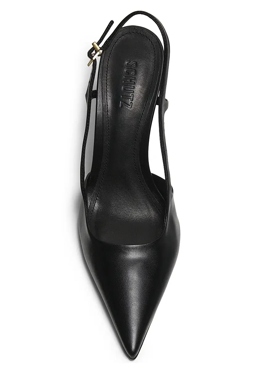 Schutz Women's Boris 100MM Leather Slingback Pumps | Thumbnail 4 Schutz Women's Boris 100MM Leather Slingback Pumps | Thumbnail 4