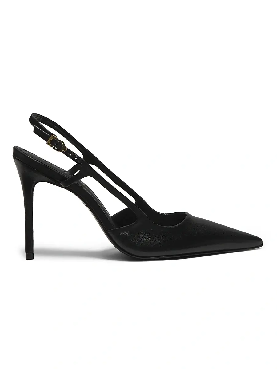 Schutz Women's Boris 0MM Leather Slingback Pumps - Black | Image 1 Schutz Women's Boris 0MM Leather Slingback Pumps - Black | Image 1