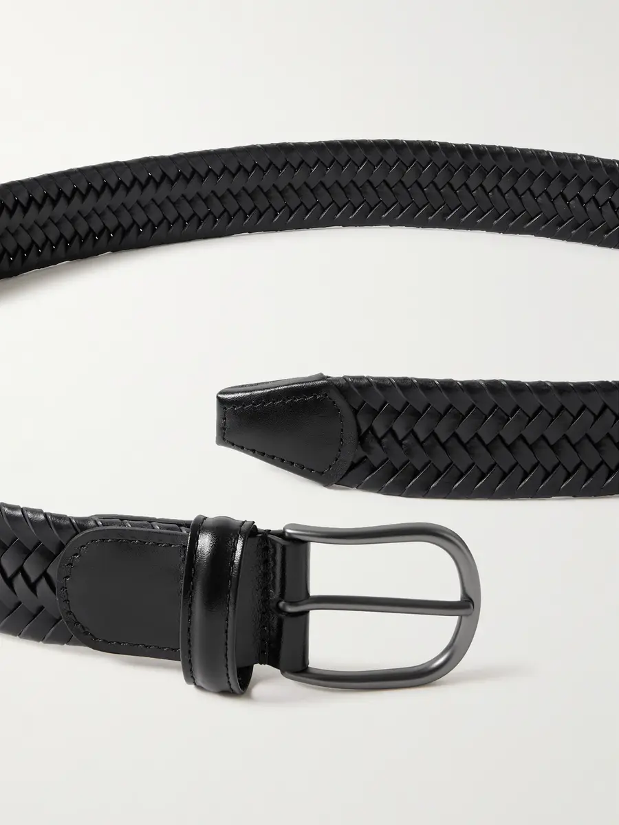 Anderson's 3.5cm Woven Leather Belt - Men | Thumbnail 2