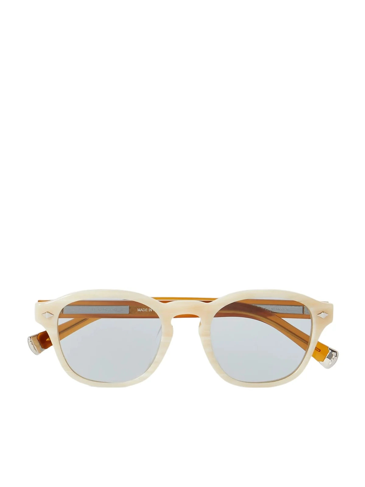 Round-Frame Two-Tone Acetate Sunglasses - Men
