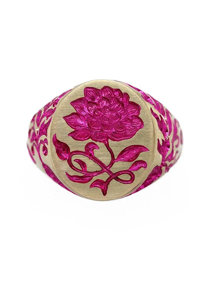 CASTRO SMITH Pink Peony Signet Ring