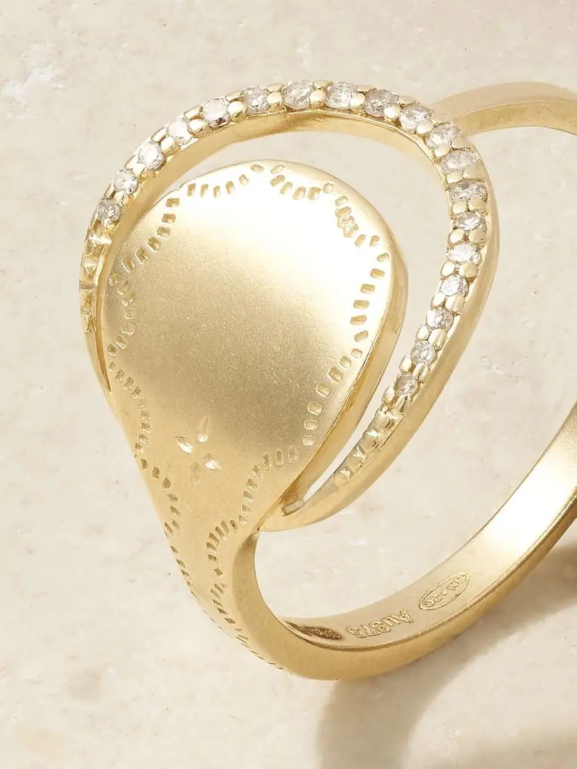 Pascale Monvoisin Rio 9-karat Gold Diamond Ring | Thumbnail 4