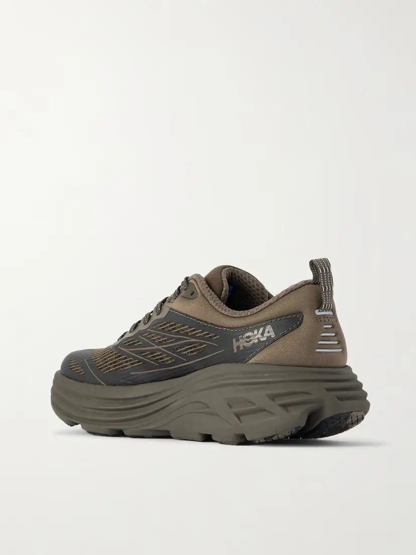 Hoka Stealth/ Tech Bondi 8 Caged Rubber-trimmed Mesh Sneakers | Thumbnail 3 Hoka Stealth/ Tech Bondi 8 Caged Rubber-trimmed Mesh Sneakers | Thumbnail 3