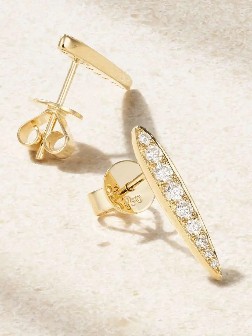 Anita Ko Small Spear 18-karat Gold Diamond Earrings | Thumbnail 3 Anita Ko Small Spear 18-karat Gold Diamond Earrings | Thumbnail 3