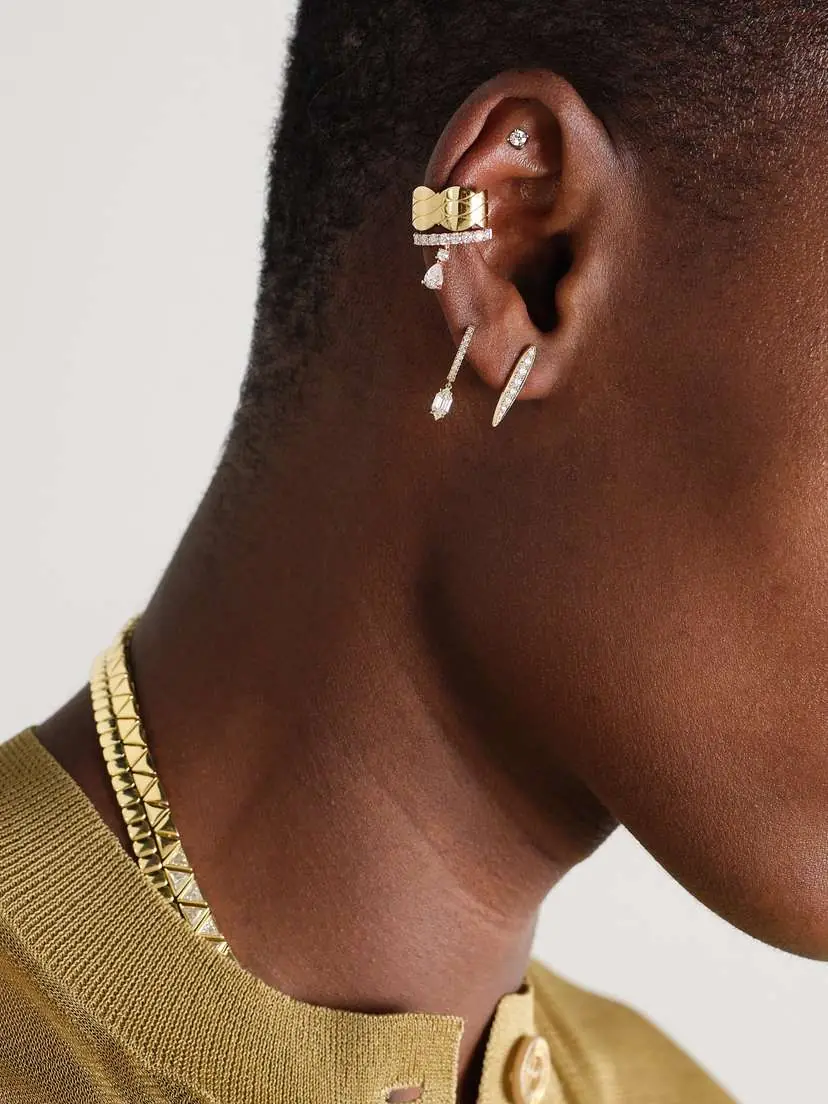 Anita Ko Small Spear 18-karat Gold Diamond Earrings | Thumbnail 4 Anita Ko Small Spear 18-karat Gold Diamond Earrings | Thumbnail 4