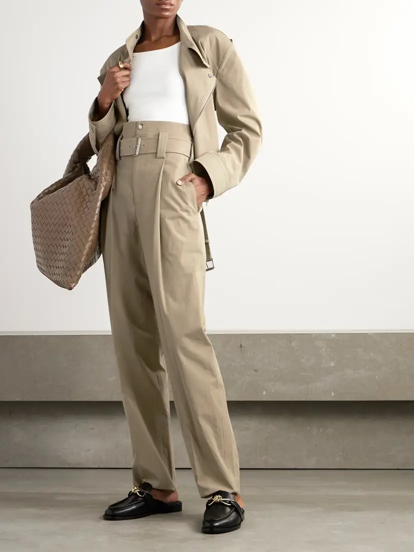 Bottega Veneta Belted Asymmetric Cotton-blend Jacket | Thumbnail 2 Bottega Veneta Belted Asymmetric Cotton-blend Jacket | Thumbnail 2
