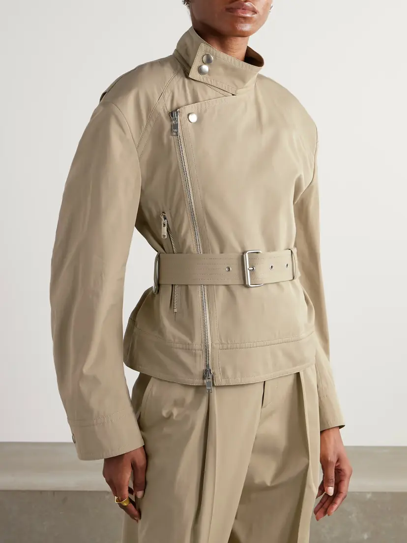 Bottega Veneta Belted Asymmetric Cotton-blend Jacket | Thumbnail 3 Bottega Veneta Belted Asymmetric Cotton-blend Jacket | Thumbnail 3