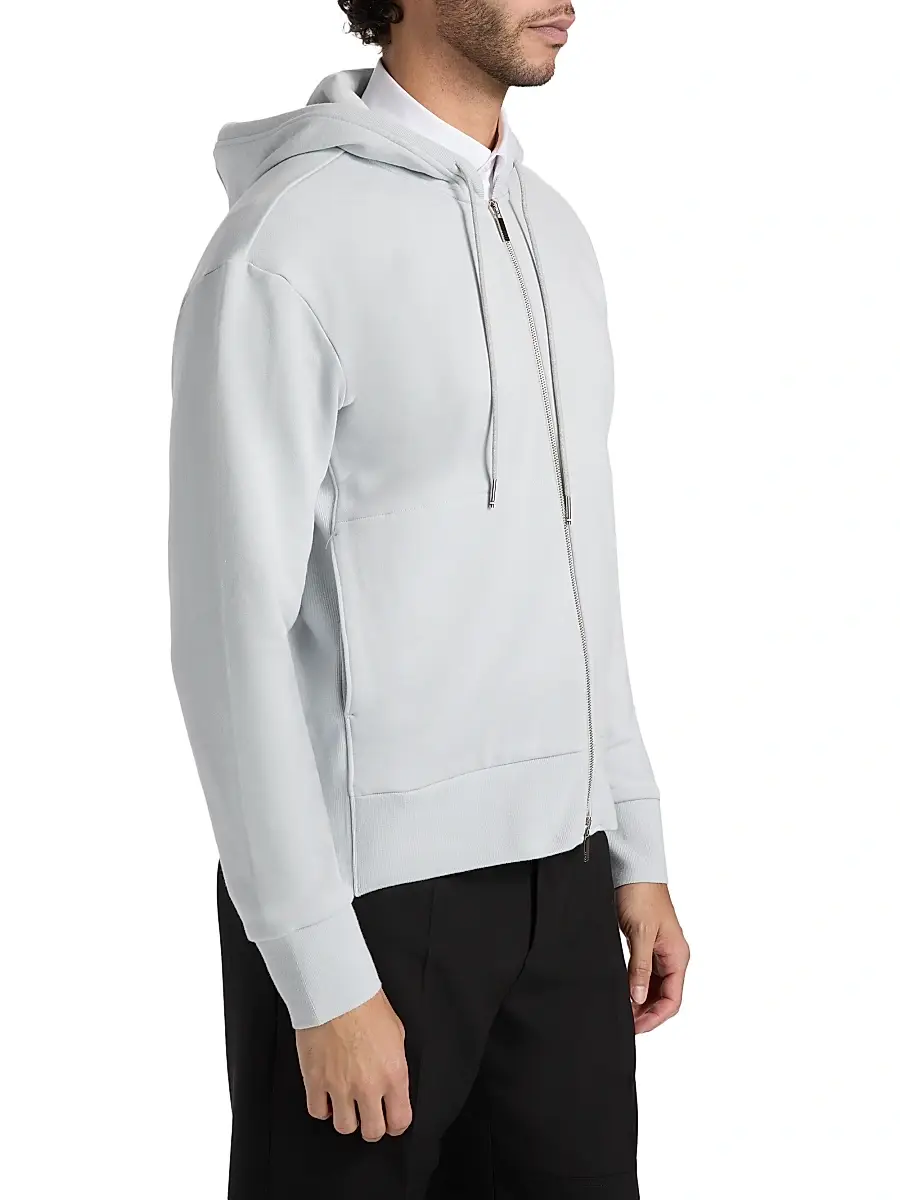 Thom Browne Men's Loopback Jersey Hoodie Jacket | Thumbnail 4 Thom Browne Men's Loopback Jersey Hoodie Jacket | Thumbnail 4