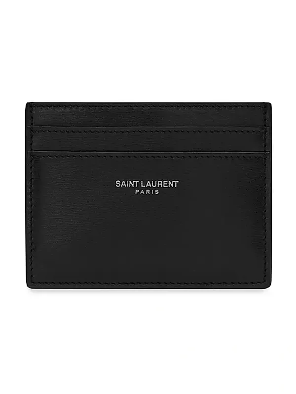 Men's Credit Card Case In Smooth Leather - Black Men's Credit Card Case In Smooth Leather - Black