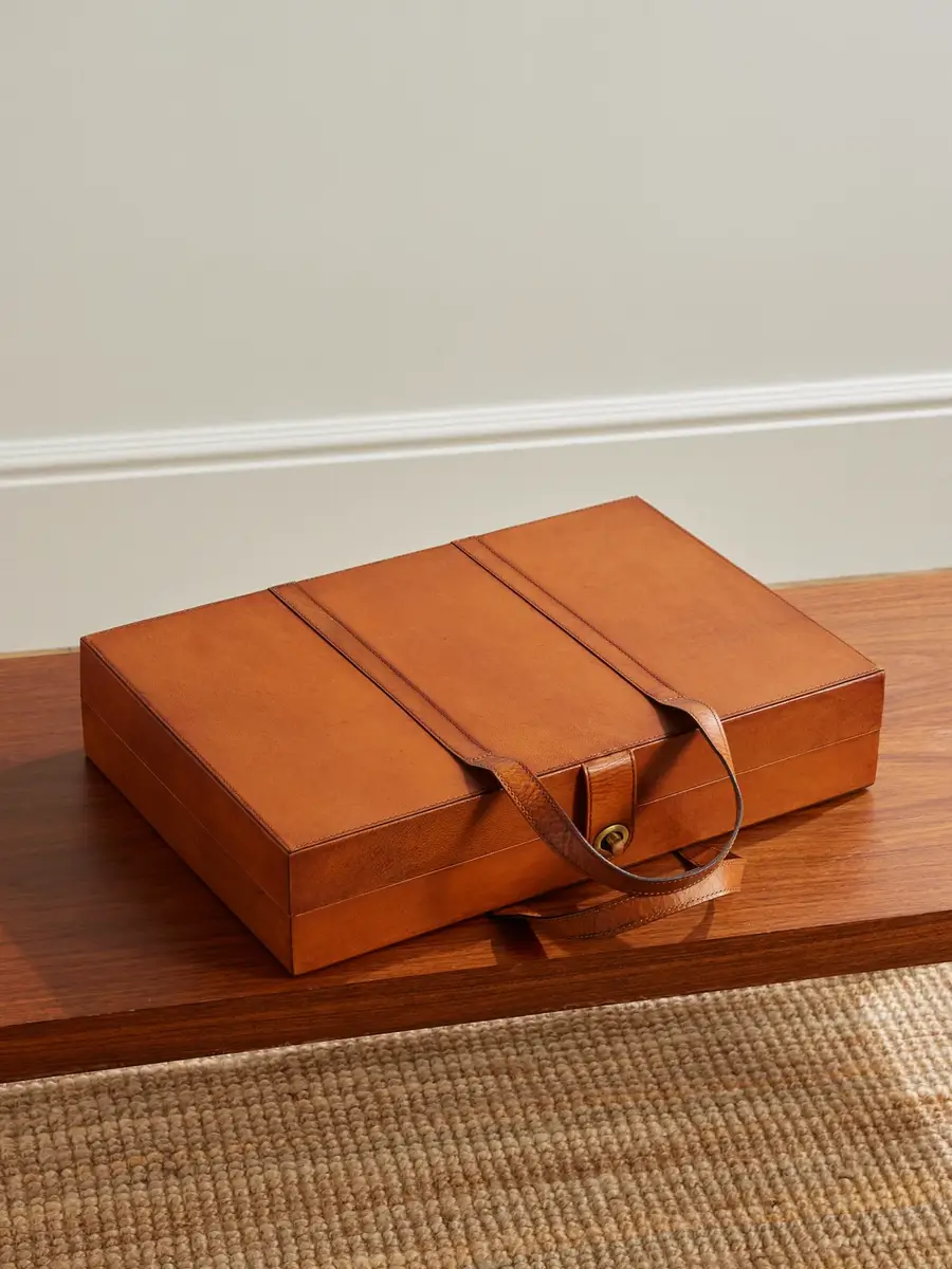 The Conran Shop Wood and Leather Backgammon Set - Men | Thumbnail 3
