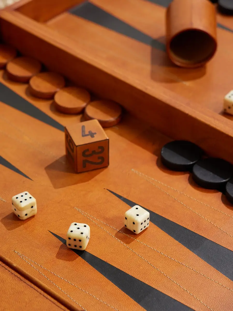 The Conran Shop Wood and Leather Backgammon Set - Men | Thumbnail 4
