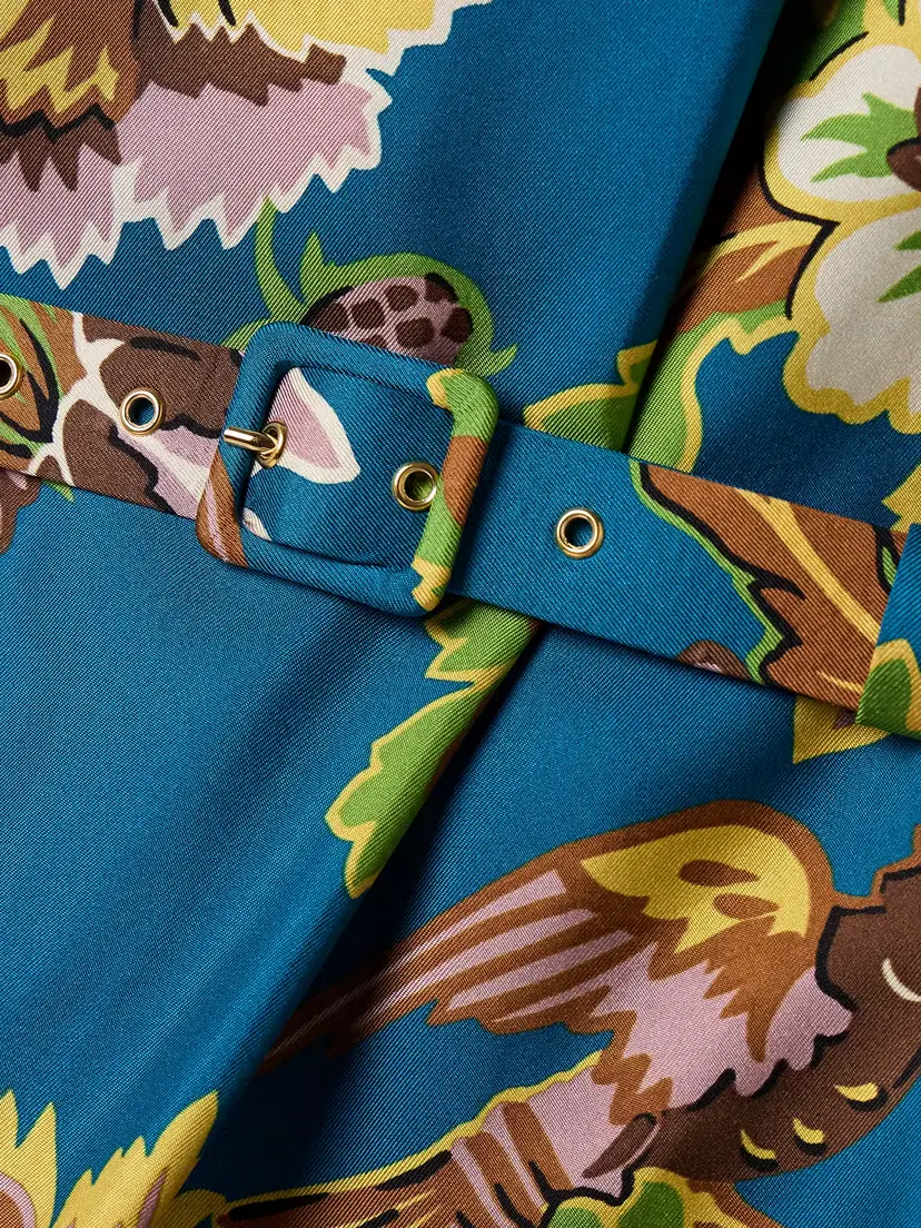 La DoubleJ Roy One-shoulder Printed Silk-twill Maxi Dress | Thumbnail 4