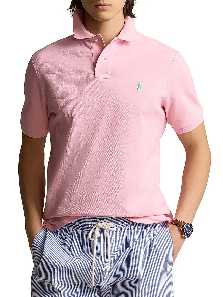 Polo Ralph Lauren Men's Cotton Polo Shirt - Garden Pink | Thumbnail 3