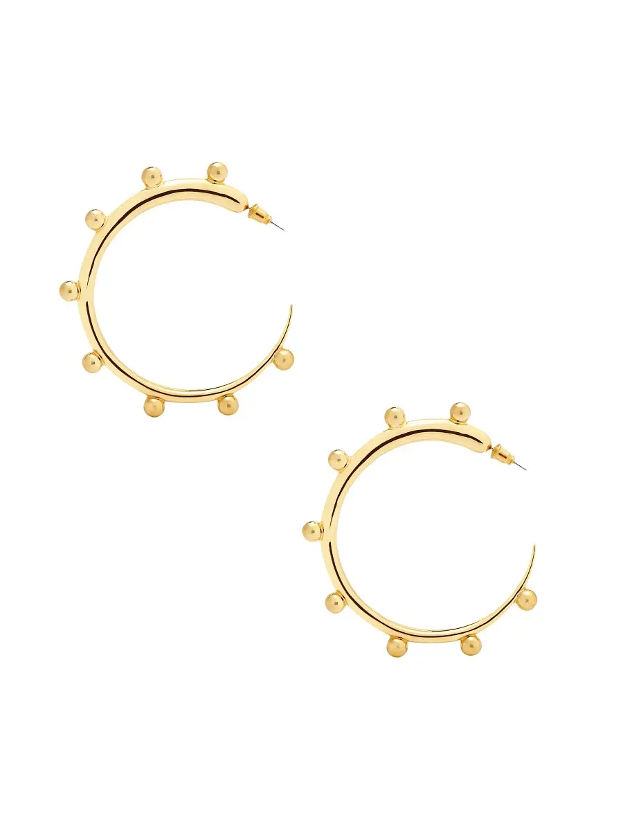 Khiry Women's Khartoum 18K Gold Vermeil Embellished Hoops - Polished Gold Vermeil | Thumbnail 2 Khiry Women's Khartoum 18K Gold Vermeil Embellished Hoops - Polished Gold Vermeil | Thumbnail 2