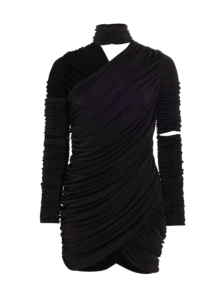 Aliétte Women's Asymmetric Ruched Jersey Minidress