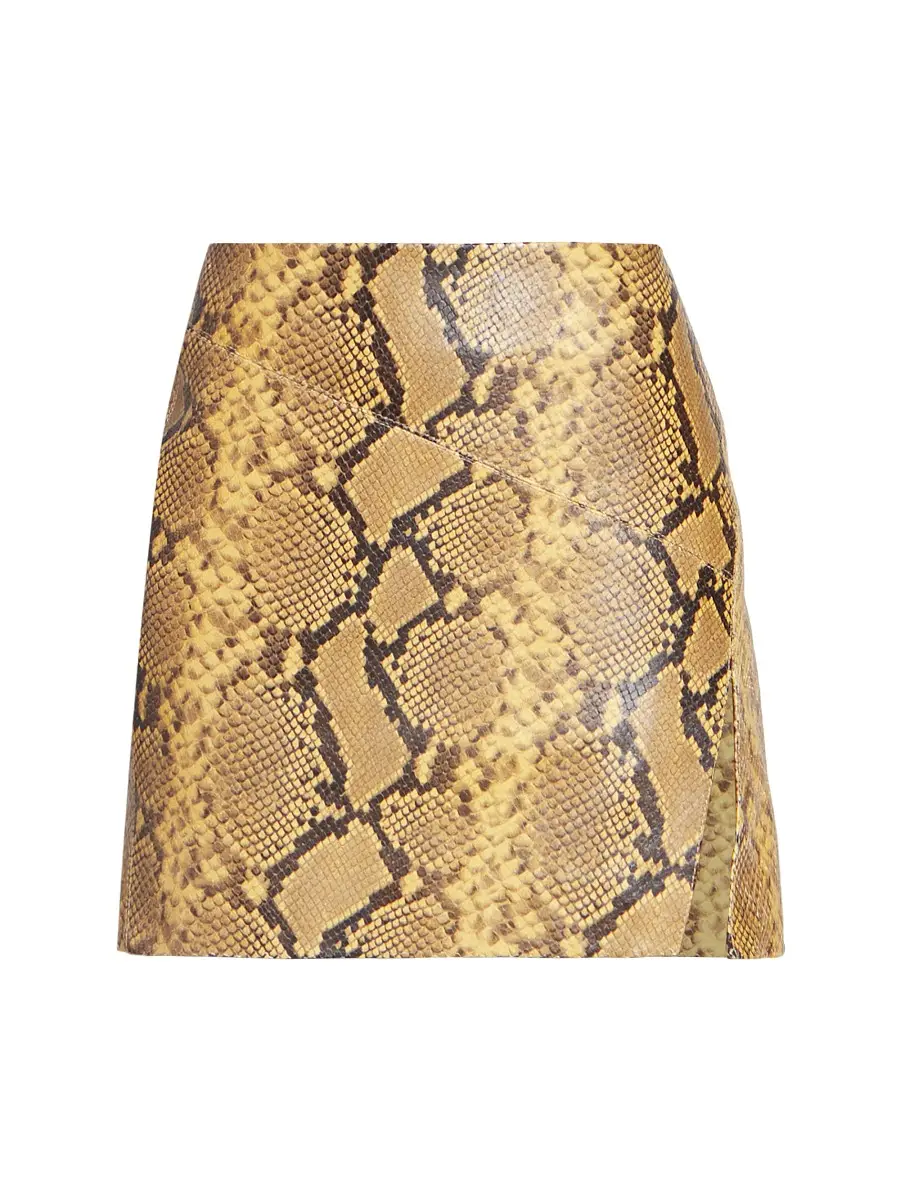 Isabel Marant Women's Blair Snake-Embossed Leather Miniskirt - Natural | Thumbnail 6 Isabel Marant Women's Blair Snake-Embossed Leather Miniskirt - Natural | Thumbnail 6