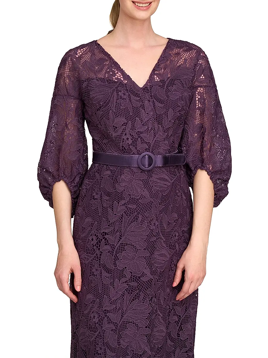 Kay Unger Women's Delaney Lace A-Line Gown | Thumbnail 4 Kay Unger Women's Delaney Lace A-Line Gown | Thumbnail 4