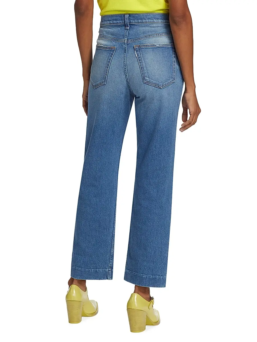 Askk NY Women's Beau High-Rise Distressed Straight-Leg Jeans | Thumbnail 5