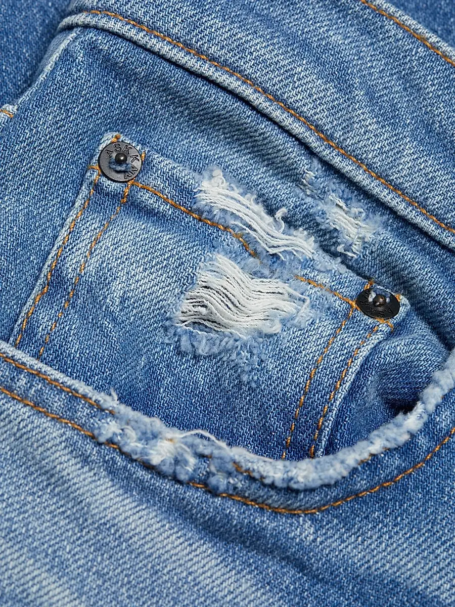 Askk NY Women's Beau High-Rise Distressed Straight-Leg Jeans | Thumbnail 7