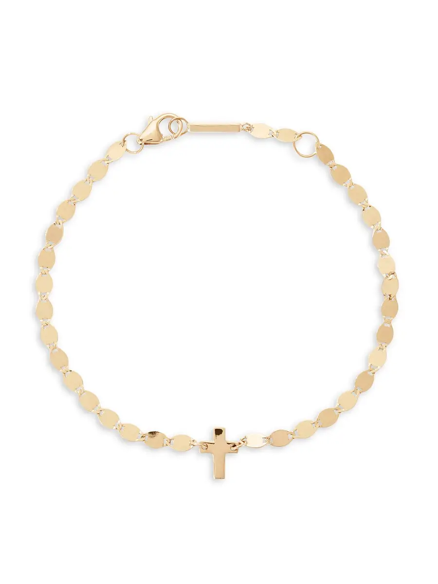 Lana Women's 14K Yellow Gold Mini Cross Bracelet - Gold | Thumbnail 2 Lana Women's 14K Yellow Gold Mini Cross Bracelet - Gold | Thumbnail 2