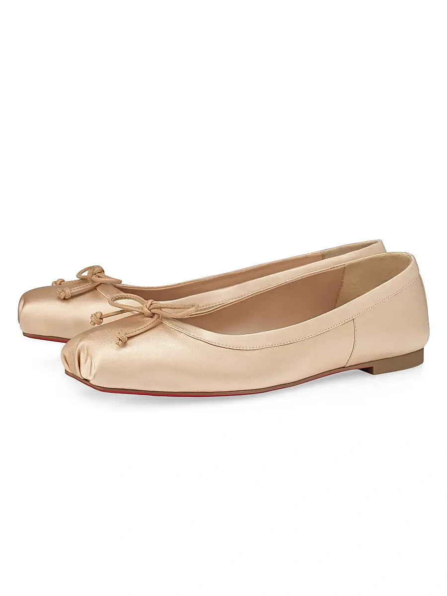 Christian Louboutin Women's Mamadrague Satin Ballerina Flats | Thumbnail 2 Christian Louboutin Women's Mamadrague Satin Ballerina Flats | Thumbnail 2
