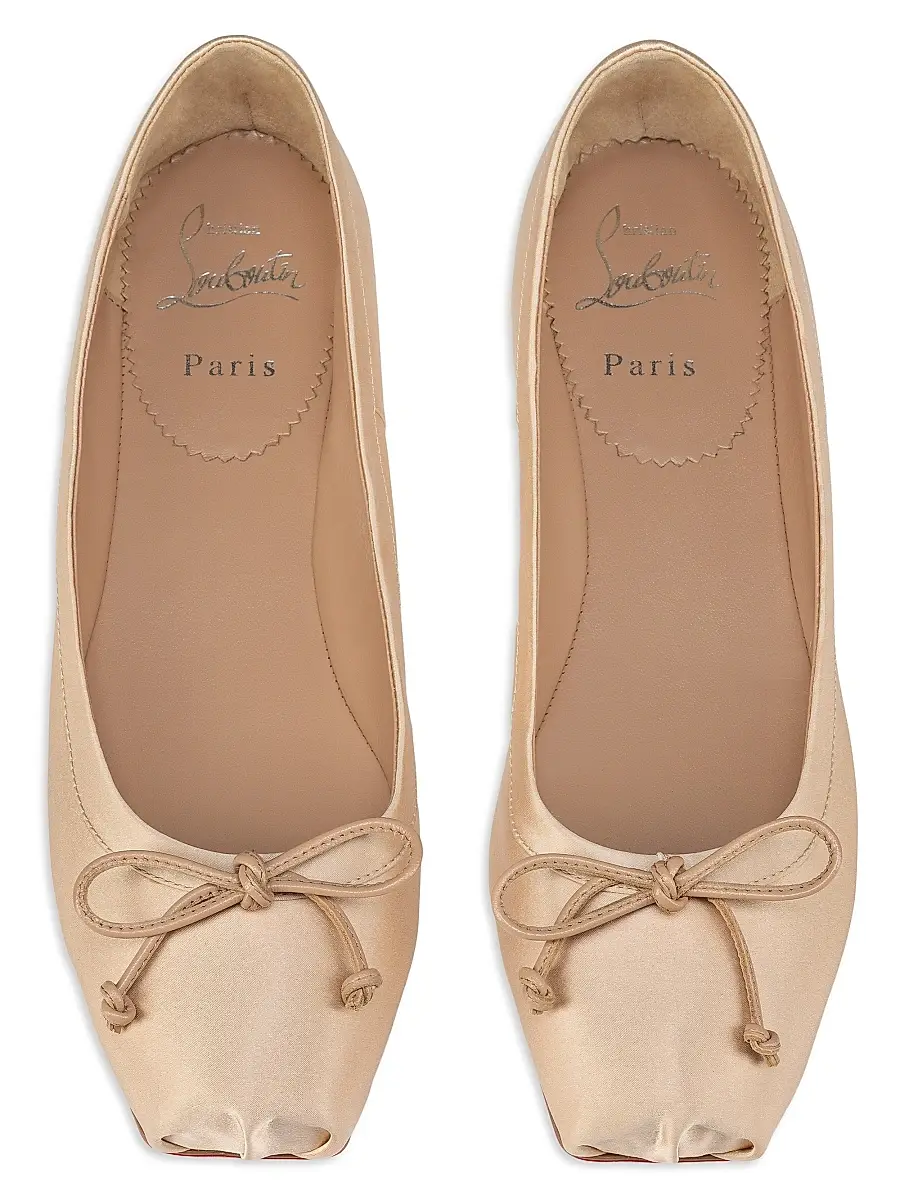 Christian Louboutin Women's Mamadrague Satin Ballerina Flats | Thumbnail 4 Christian Louboutin Women's Mamadrague Satin Ballerina Flats | Thumbnail 4
