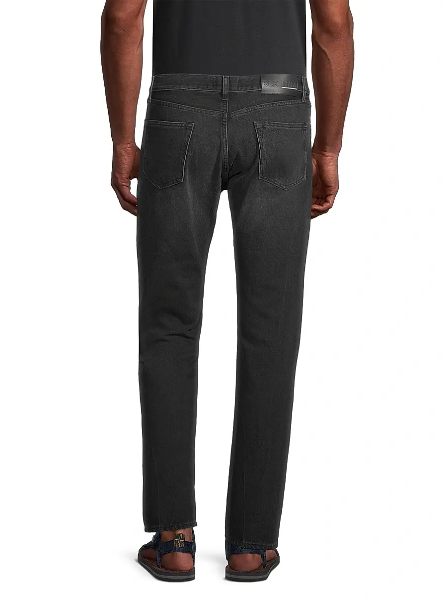BLK DNM Men's Fading Slim Straight-Leg Stretch Jeans - Hill Black | Thumbnail 5 BLK DNM Men's Fading Slim Straight-Leg Stretch Jeans - Hill Black | Thumbnail 5