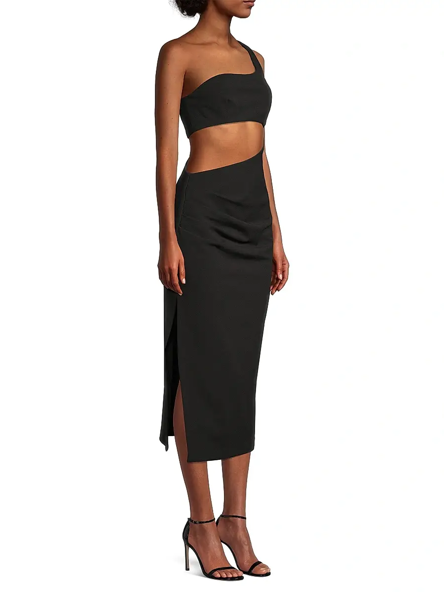 Misha Women's Elisebeth Crepe One-Shoulder Midi-Dress | Thumbnail 4 Misha Women's Elisebeth Crepe One-Shoulder Midi-Dress | Thumbnail 4