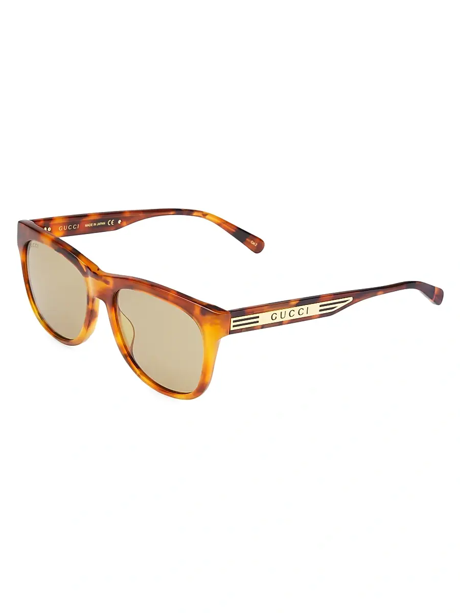 Gucci Men's Seasonal Icon 55M Rectangular Sunglasses - Avana | Thumbnail 2 Gucci Men's Seasonal Icon 55M Rectangular Sunglasses - Avana | Thumbnail 2