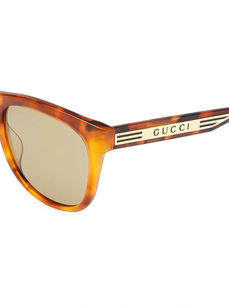 Gucci Men's Seasonal Icon 55M Rectangular Sunglasses - Avana | Thumbnail 3 Gucci Men's Seasonal Icon 55M Rectangular Sunglasses - Avana | Thumbnail 3