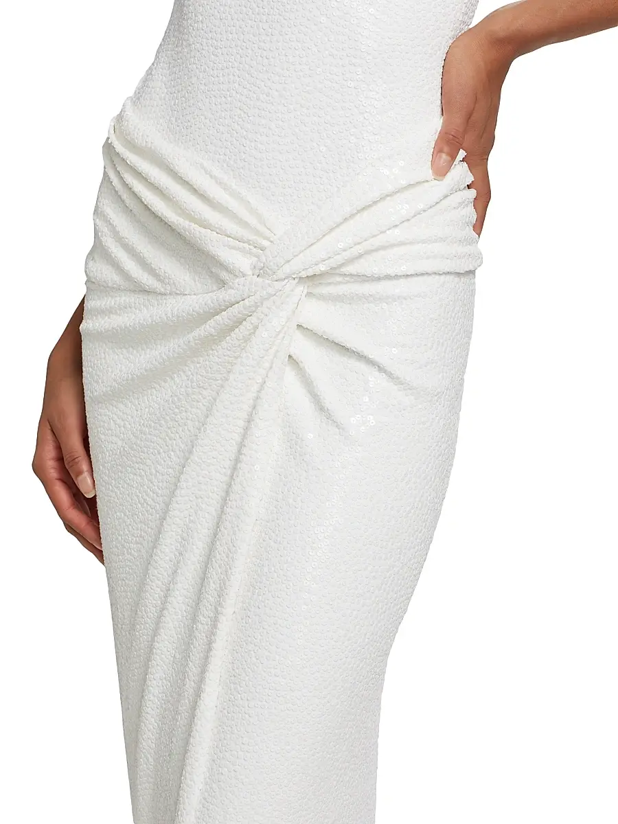 Michael Kors Collection Women's Pareo Sequined Maxi Skirt - Optic White | Thumbnail 6 Michael Kors Collection Women's Pareo Sequined Maxi Skirt - Optic White | Thumbnail 6