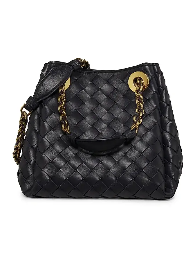 Women's Small Parachute Intrecciato Leather Shoulder Bag Women's Small Parachute Intrecciato Leather Shoulder Bag