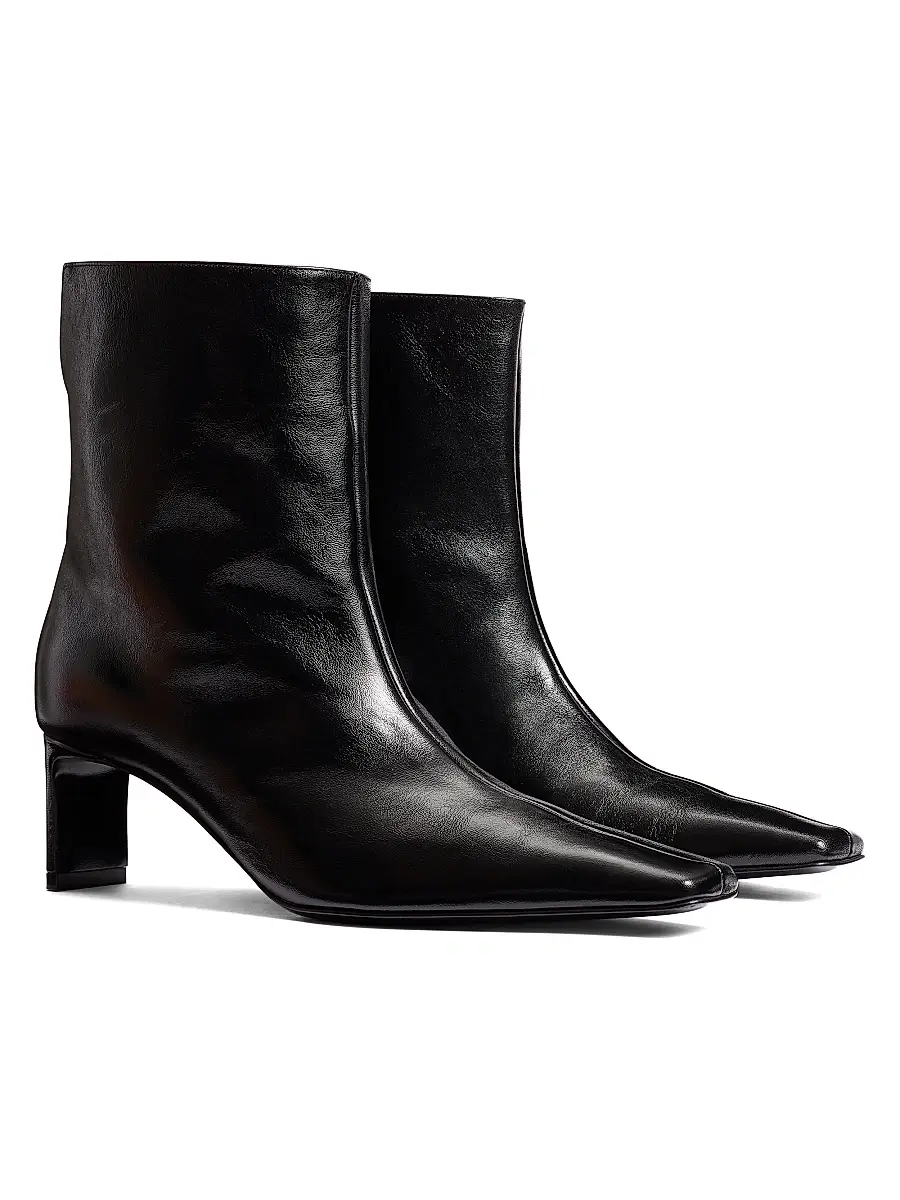 Khaite Women's Ona 55MM Leather Ankle Boots - Black | Thumbnail 2
