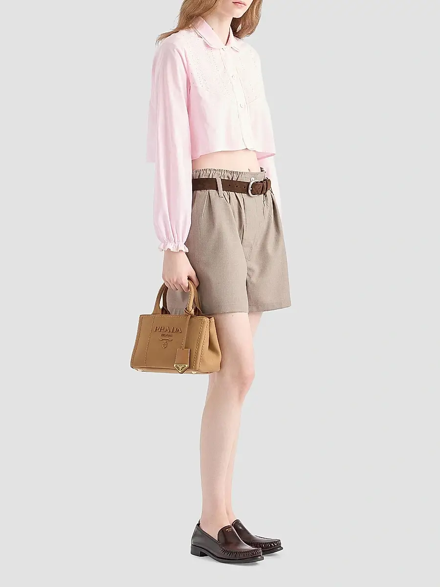 Prada Women's Jardiniere Mini Cotton Canvas Top Handle Bag | Thumbnail 2