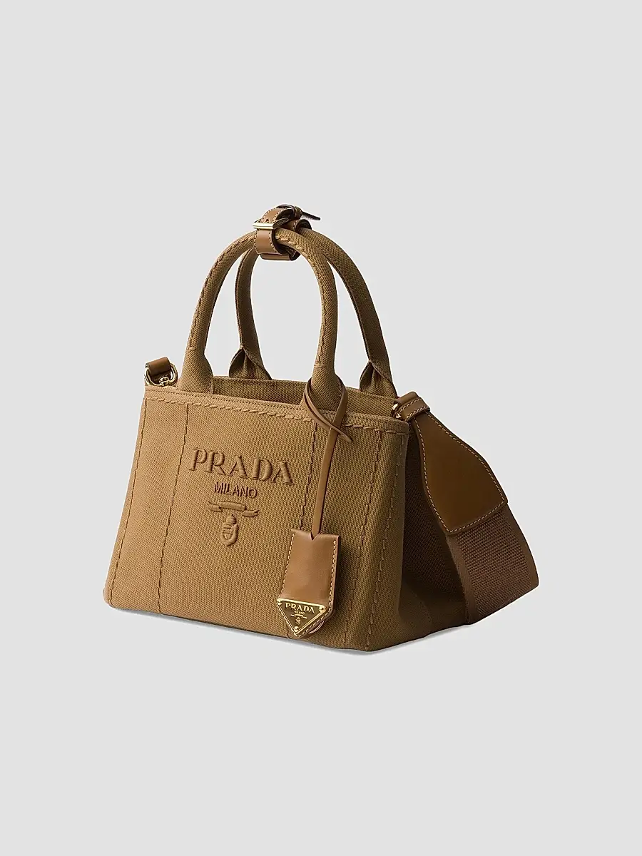 Prada Women's Jardiniere Mini Cotton Canvas Top Handle Bag | Thumbnail 3
