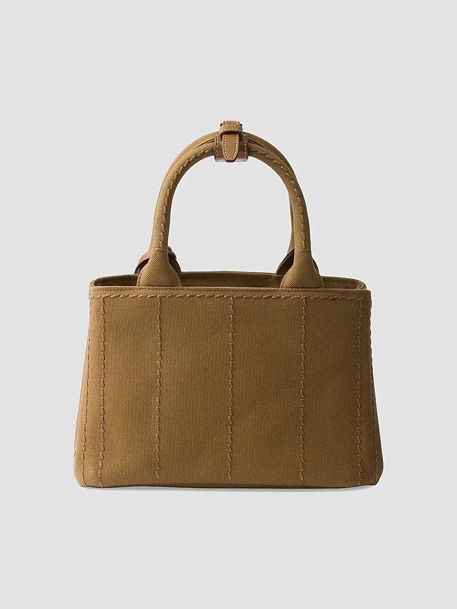 Prada Women's Jardiniere Mini Cotton Canvas Top Handle Bag | Thumbnail 4