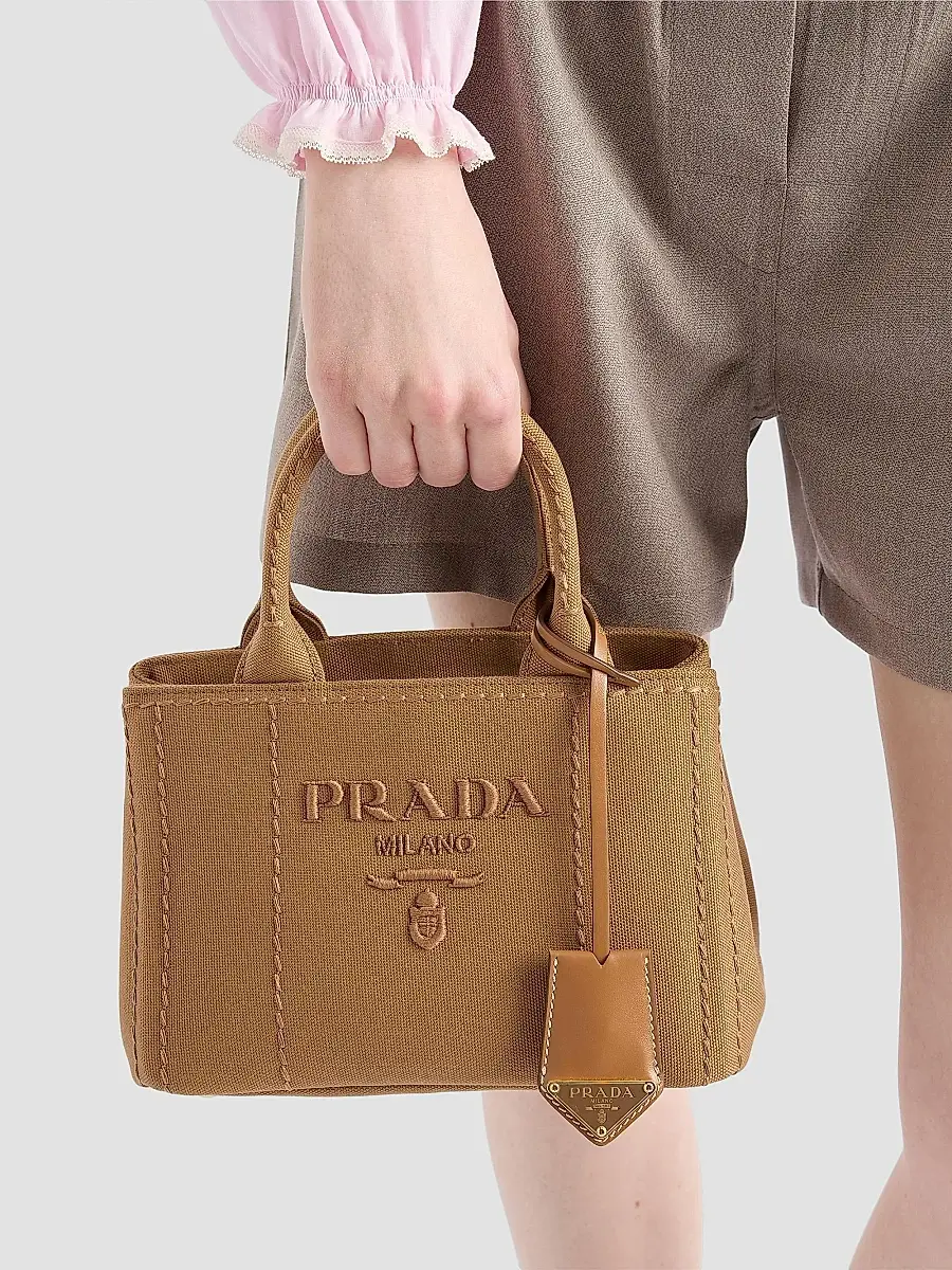 Prada Women's Jardiniere Mini Cotton Canvas Top Handle Bag | Thumbnail 8