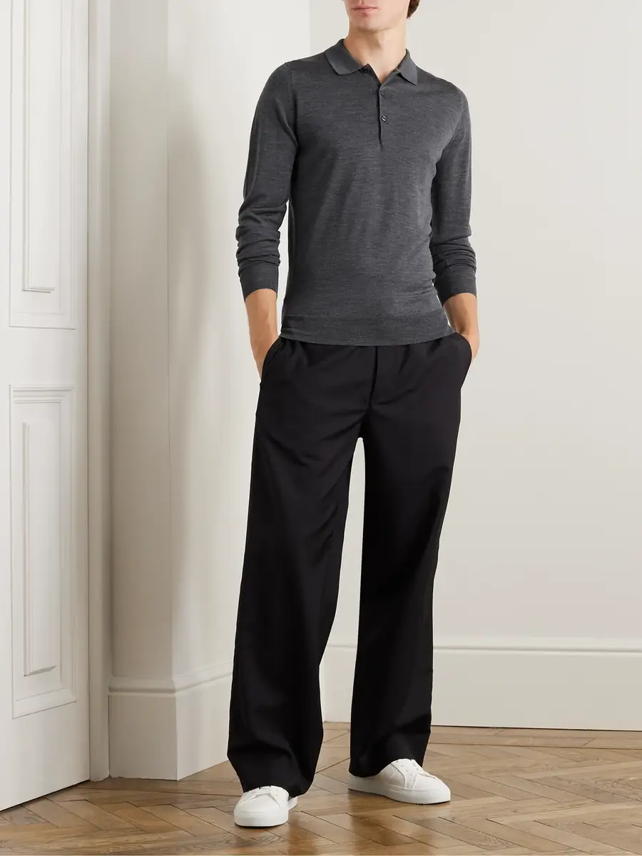John Smedley Belper Slim-Fit Merino Wool Polo Shirt - Men | Thumbnail 2