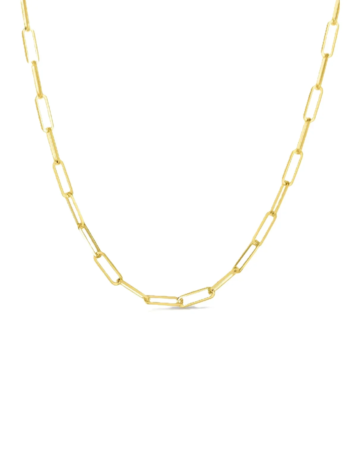 14K Gold Paperclip Chain Necklace 14K Gold Paperclip Chain Necklace