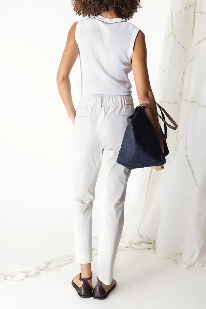 Brunello Cucinelli Classic Pull On Pant - Moonlight | Thumbnail 3