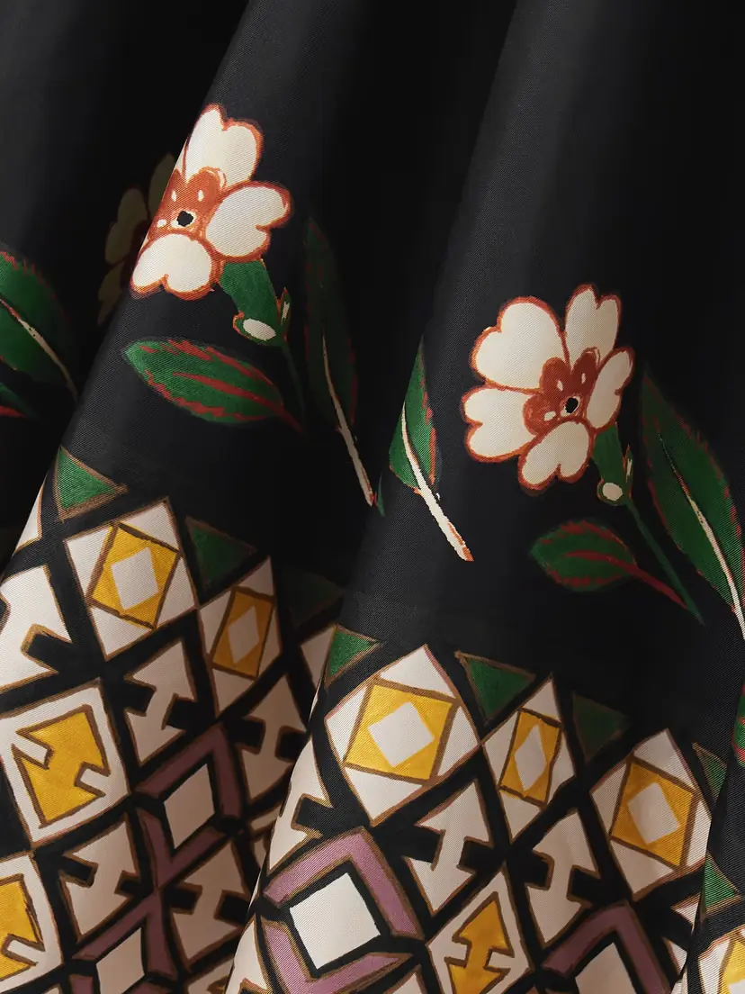 La DoubleJ Magnifico Tie-neck Printed Silk-twill Maxi Dress | Thumbnail 4 La DoubleJ Magnifico Tie-neck Printed Silk-twill Maxi Dress | Thumbnail 4