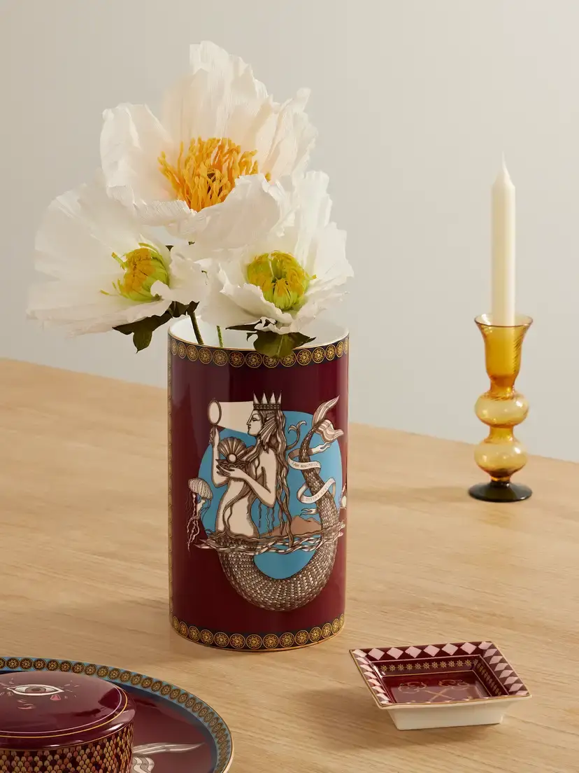 La DoubleJ Small Pillar Gold-plated Porcelain Vase | Thumbnail 2 La DoubleJ Small Pillar Gold-plated Porcelain Vase | Thumbnail 2